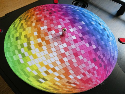 Rainbow disco ball - 70's, 7"