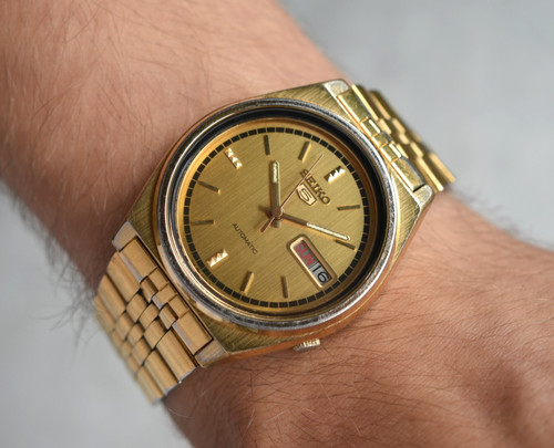 Seiko men watch gold - 5, may