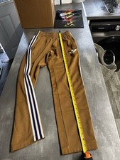 Retro Adidas Adicolor 70s Track Pants Medium Brown Cream Purple Bottoms
