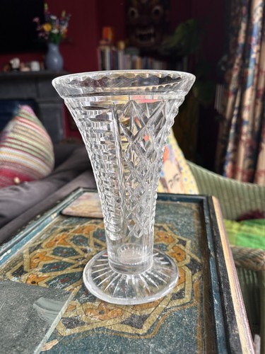 Vintage old cut glass crystal - vintage,