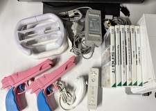Nintendo White Wii Console With Remotes And Games x6 Bundle Inc Accessories