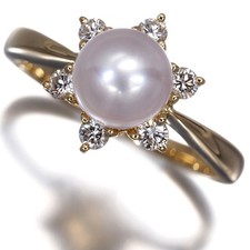 Auth Mikimoto Ring Akoya Pearl