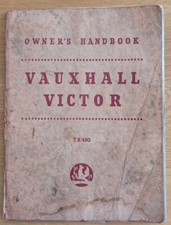 VAUXHALL VICTOR OWNER'S HANDBOOK JANUARY 1960 T.S. 460