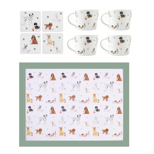 Dog print design - design, mugs