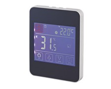 HVAC Air Conditioning Touch Screen Thermostat For Fan Coil Unit PROR100060 Black