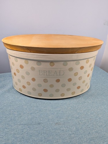 Ceramic bread bin wooden - ceramic,