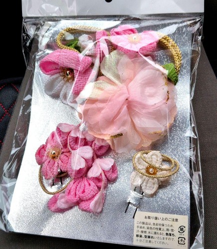 Pink flower decoration set - pink,