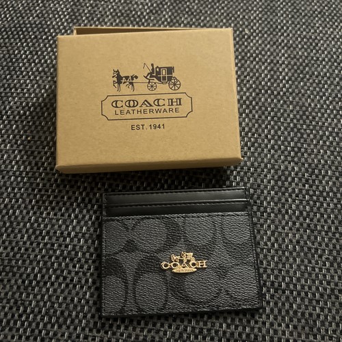 Coach card holder black - coach,