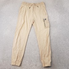 Nike Mens Tracksuit Bottoms Small Beige Cargo Utility Combat Joggers Cuffed Pant