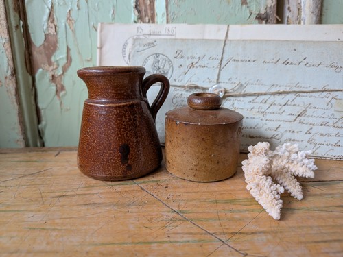 Salt glazed pottery small - 2x,