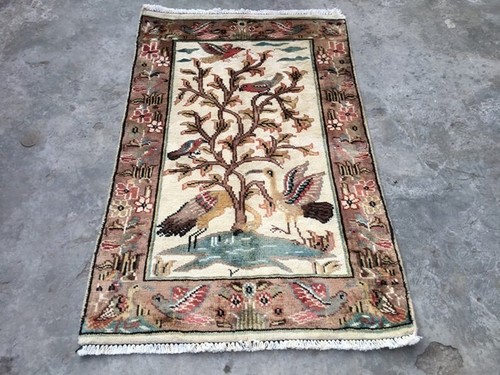 4x2 vintage afghan tree of - afghan,