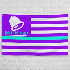 Large Baja Blast Flag Taco Bell Flag Thin Baja Blast Line (1-sided)