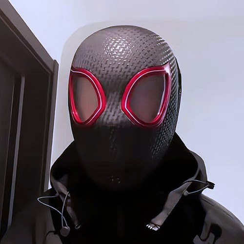 Spider man helmet black - man,