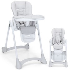 Baby Highchair Adjustable Folding Infant High Chair Toddler Dining Feeding Chair
