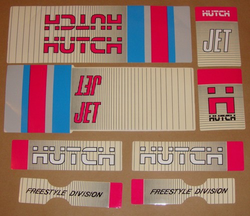 Hutch jet bmx sticker set - jet,