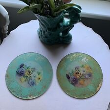 2 x Vintage Antique Green