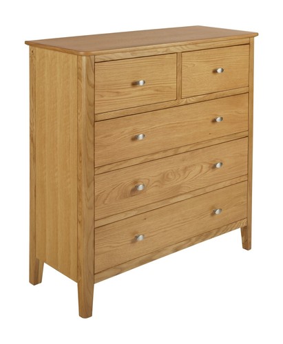 Retro oak chest drawers - chest,