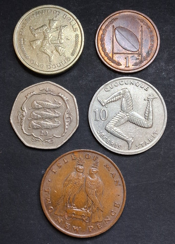 Isle man coin - of,