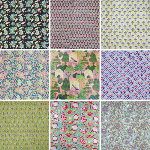 Indian block printed multi - printed,
