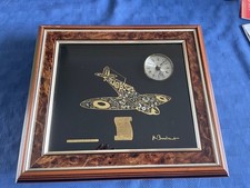 Ken Broadbent Battle of Britain Supermarine Spitfire Mk 1 in frame with clock