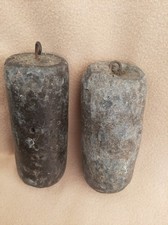 PAIR OF ANTIQUE LEAD LONGCASE