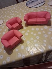 Barbie Pink Settee With 2 Matching Armchairs