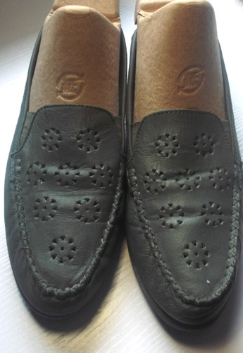 Casual olive green - , leather