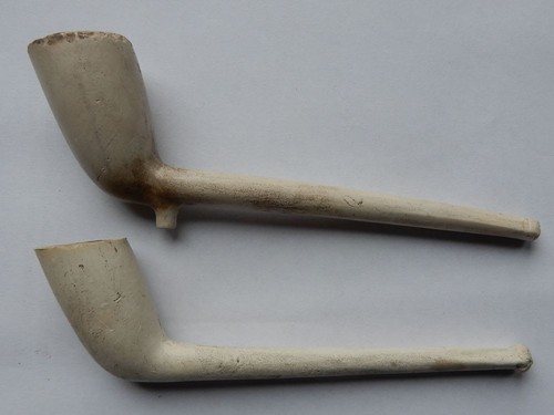 Two original antique clay