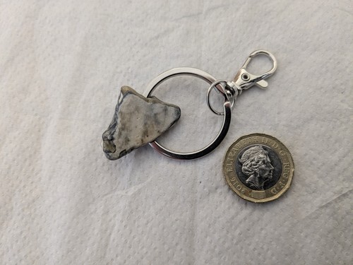 Natural hag stone - key, ring