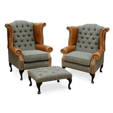 Pair of Chesterfield Wing Back