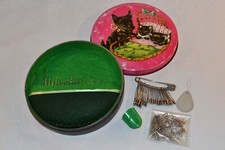 Round Retro Sewing Tin with