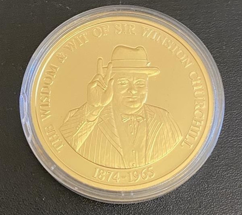 Gold plated coin the wisdom - gold, "the