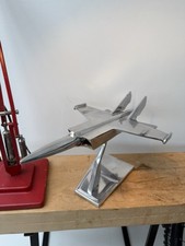 Aluminium Jet Airplane  MIG -Art Deco Style  Model Sculpture ,Man Cave -Stunning