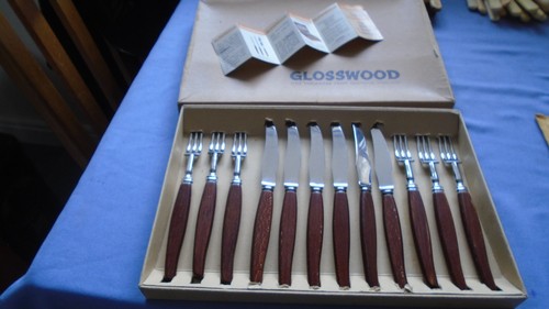 Vintage glosswood set boxed - vintage,
