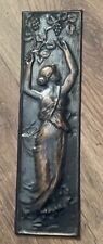 ANTIQUE ARTS AND CRAFTS AESTHETIC MOVEMENT  COPPER PLATED FINGER PLATE.