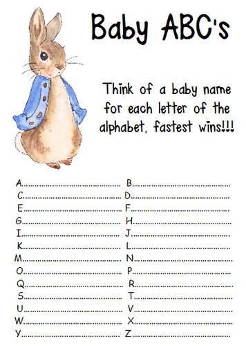 Baby shower game - shower,