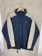Men's Vintage Kappa Hooded Insulated Jacket Size L Large Retro Lined Warm Casual