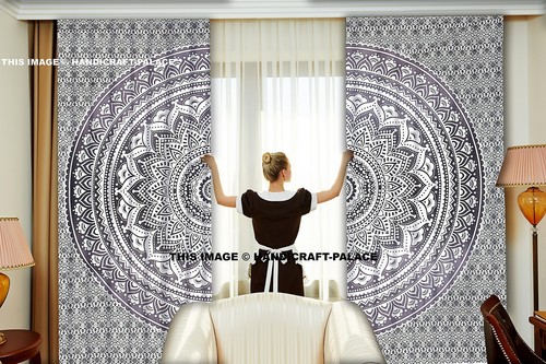 Indien cotton curtains scarf - cotton,