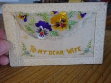 WW1 EMBROIDERED SILK ENVELOPE
