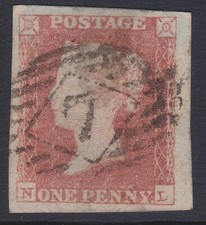 GB QV 1841 1d red imperf 4