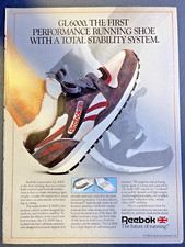 1986 Magazine Advertisement Reebok GL6000 Athletic Shoes