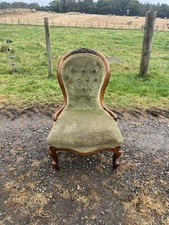 Victorian Nursing Chair / Spoon Back Chair Victorian Armchair