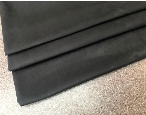 Black suede fabric - black,