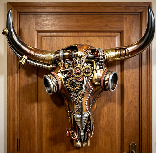 Steampunk gothic animal skull - gothic,