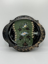Victorian Hand Decorated Black
