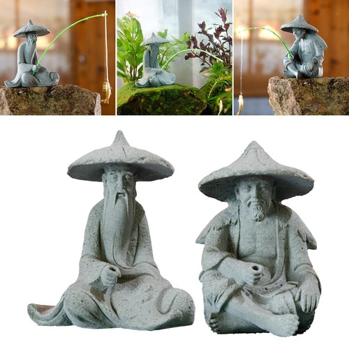 Resin fish tank fisherman - fish,