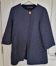 Zara Navy Blue Wool Blend Cape