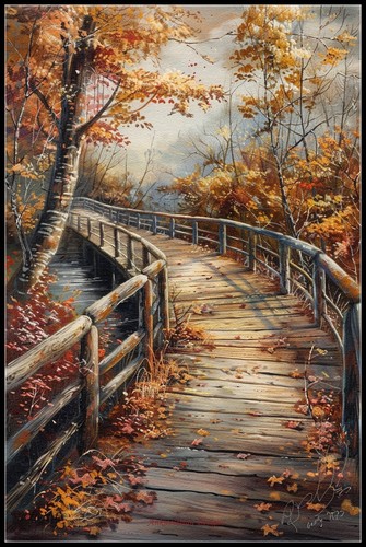 Autumn boardwalk chart - autumn,