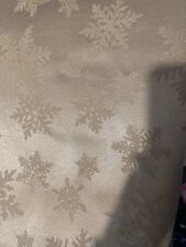 Vintage Golden Snowflake Tablecloth Oblong 68 Inches x 100 inches 