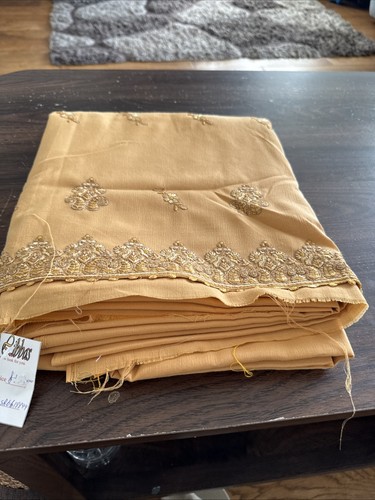 Embroidery suit with chiffon - with,